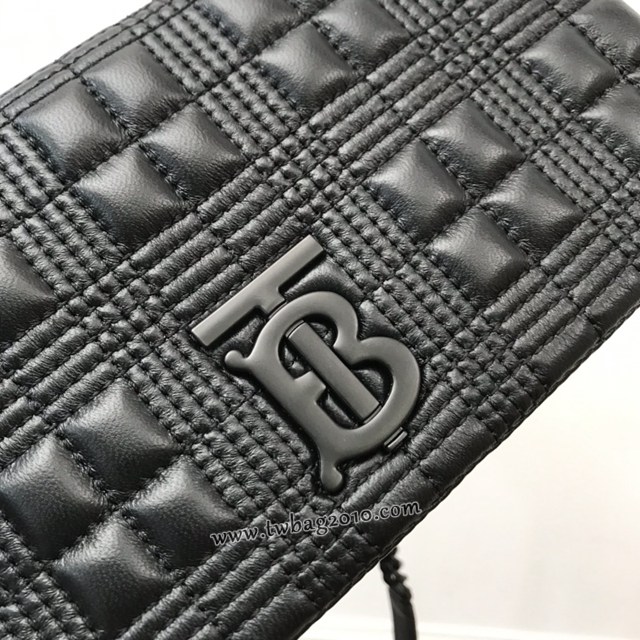 Burberry專門店新款羊皮小號TB蘿拉包 巴寶莉絎縫品牌格紋鏈條單肩挎背女包 yxb1543